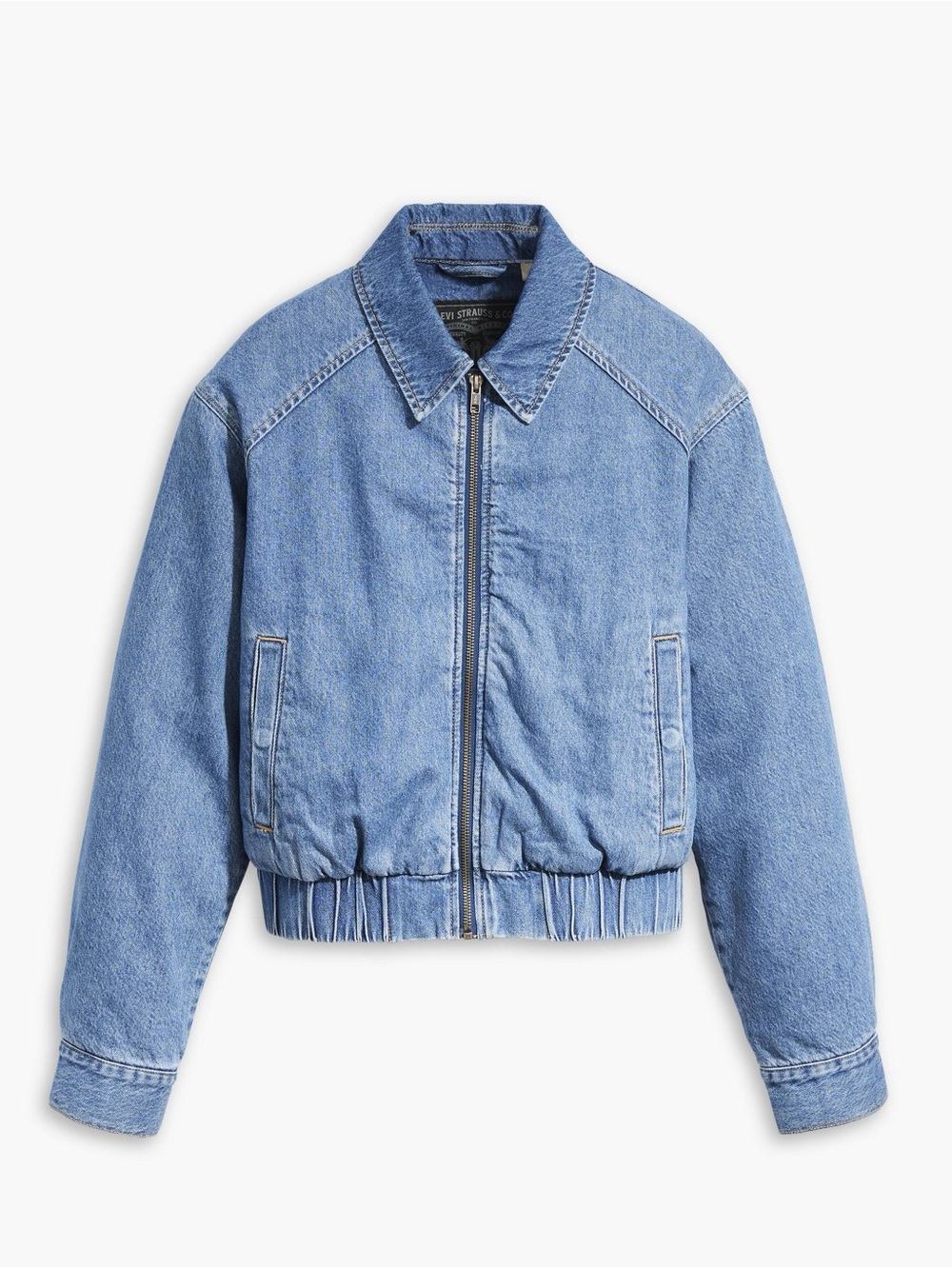 Levi's Light Blue Denim Zip-Front Jean Jacket